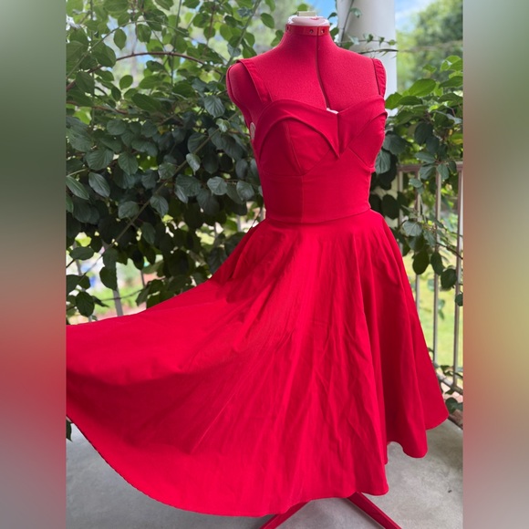 Vixen by micheline Pitt maneater Red swing Dress - Picture 1 of 7